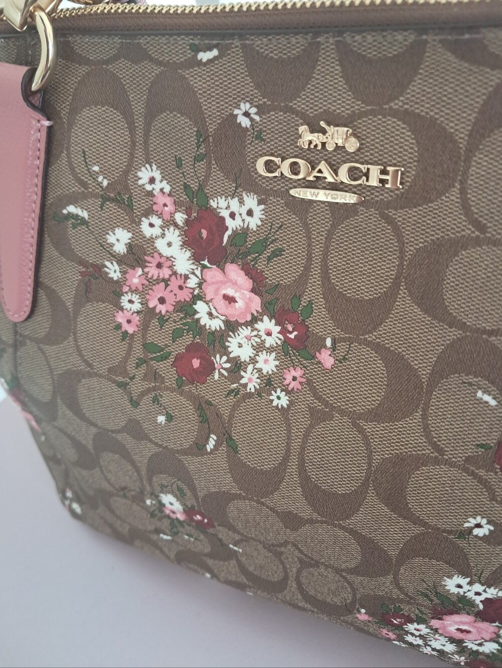 Coach Women's Purse Ava Tote Floral Monogram Signature Canvas Designer - Picture 3 of 11